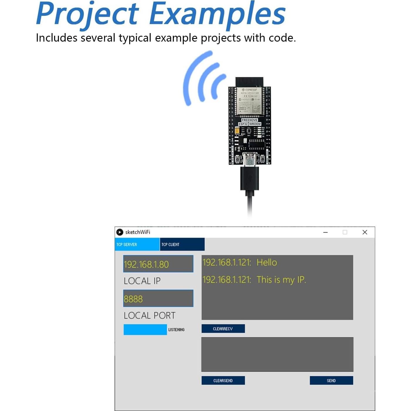 Placa Microcontrolador FREENOVE ESP32-WROOM 240 MHz Wi-Fi Bluetooth