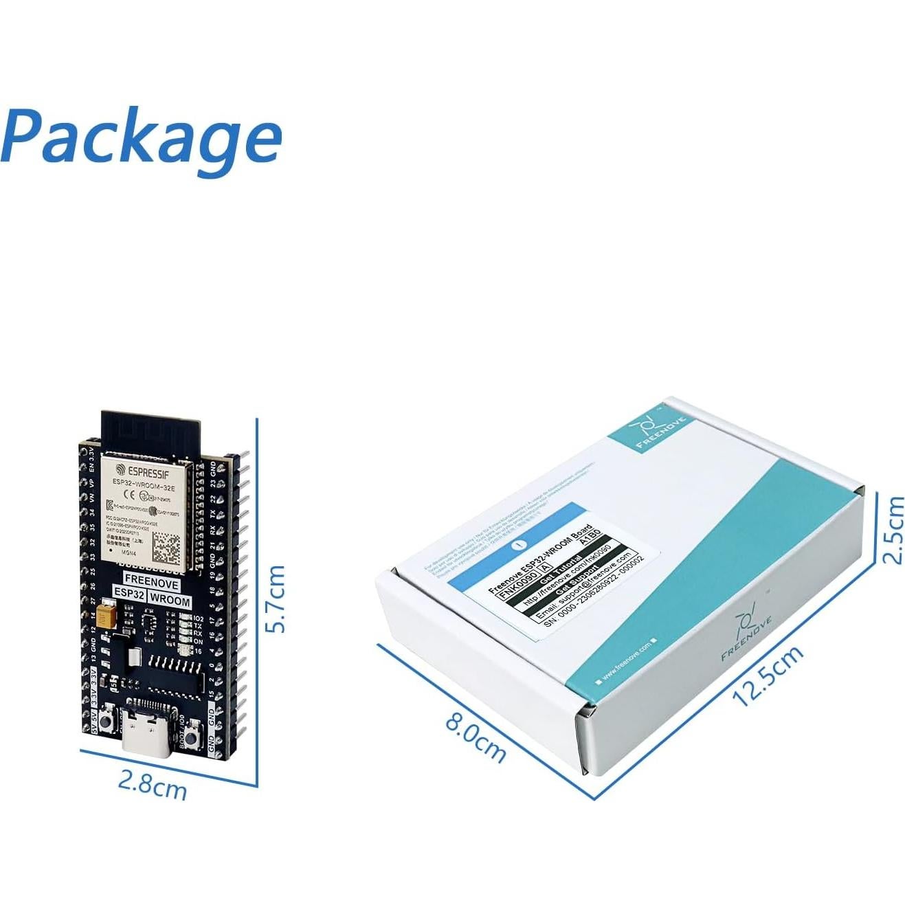 Placa Microcontrolador FREENOVE ESP32-WROOM 240 MHz Wi-Fi Bluetooth