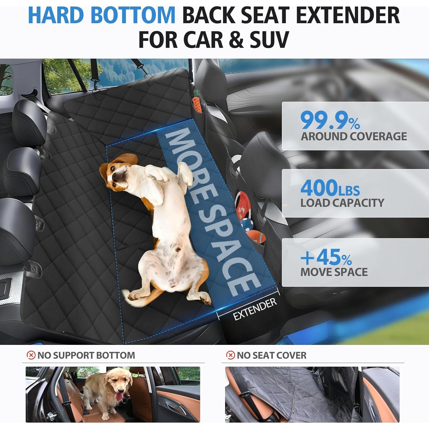 Extensor de Asiento Trasero para Perros AIEDOULER 132x63cm Negro