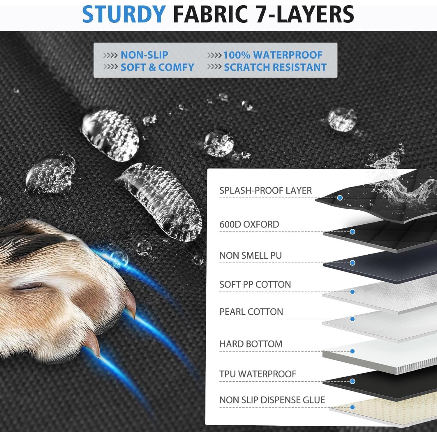 Extensor de Asiento Trasero para Perros AIEDOULER 132x63cm Negro