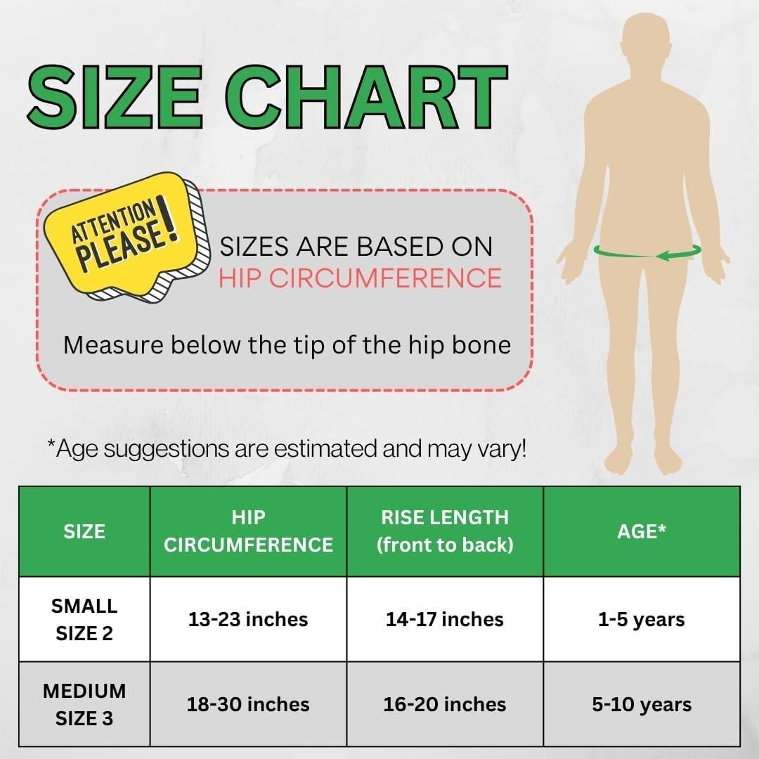 Pañal de Tela Híbrido EcoAble 3 en 1 - Pantalones de Entrenamiento