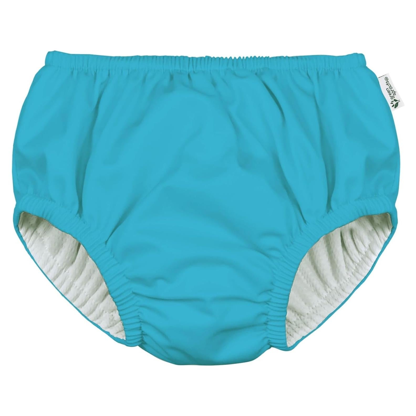 Pañal de Natación Reutilizable Eco Pull-Up Green Sprouts - Azul Cielo - 12 Meses