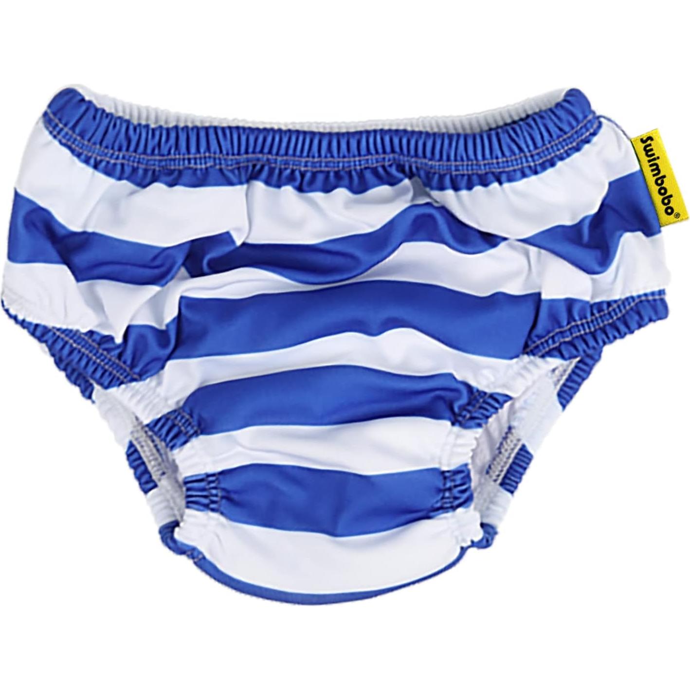 Pañal de Natación Reutilizable FreeSwimmingBaby L Blanco/Azul