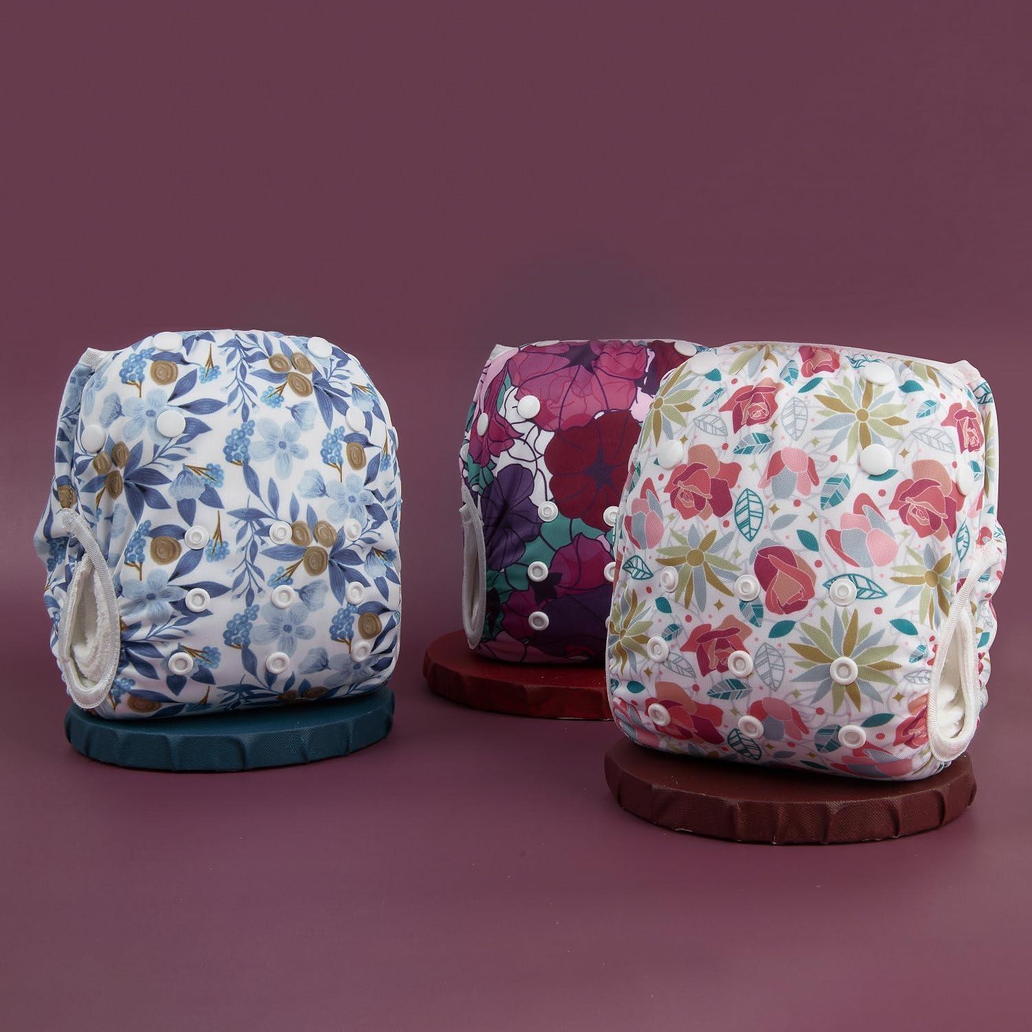 Pañales de Natación Reutilizables ALVABABY 3 Piezas Grandes