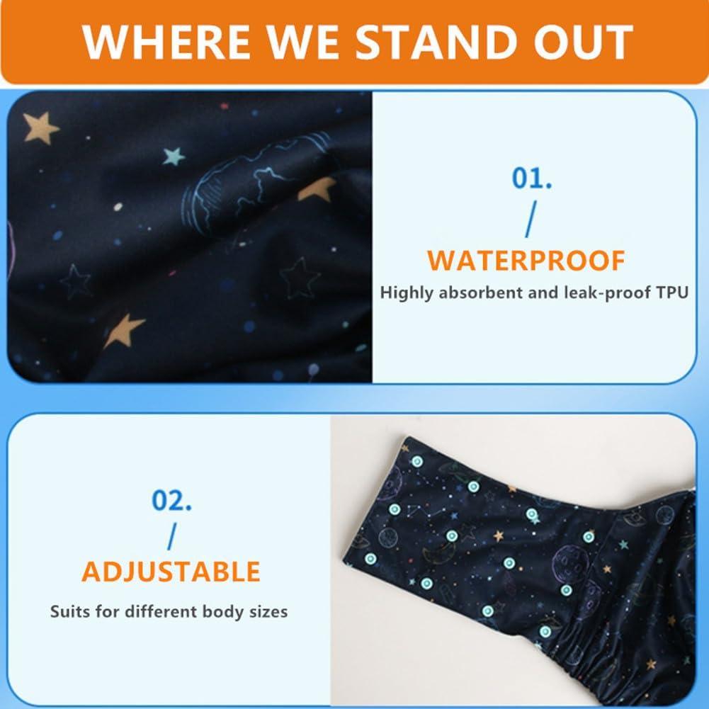 Pañal de Tela Reutilizable WEEOATAR XL Estrellas para Adultos