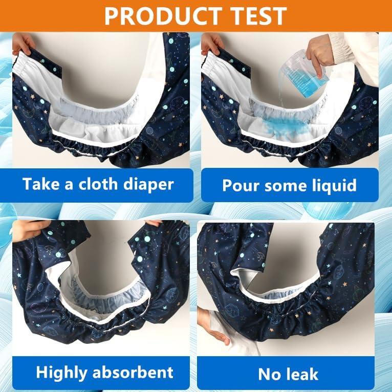 Pañal de Tela Reutilizable WEEOATAR XL Estrellas para Adultos