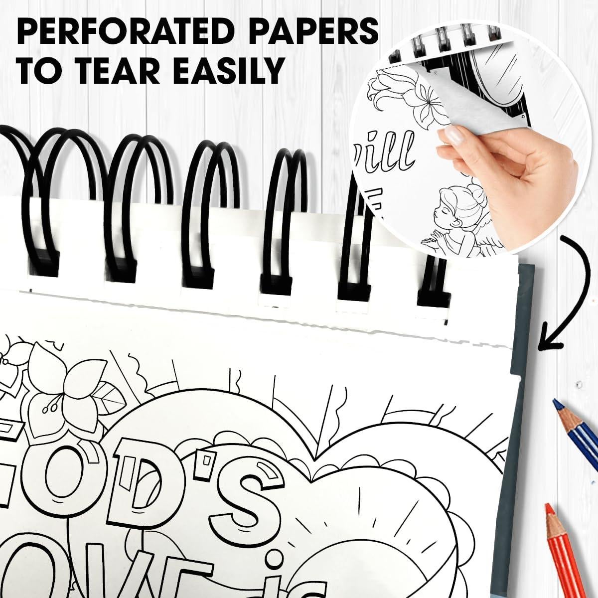 Libro para Colorear Espiral Southern Lotus 30 Patrones Flores