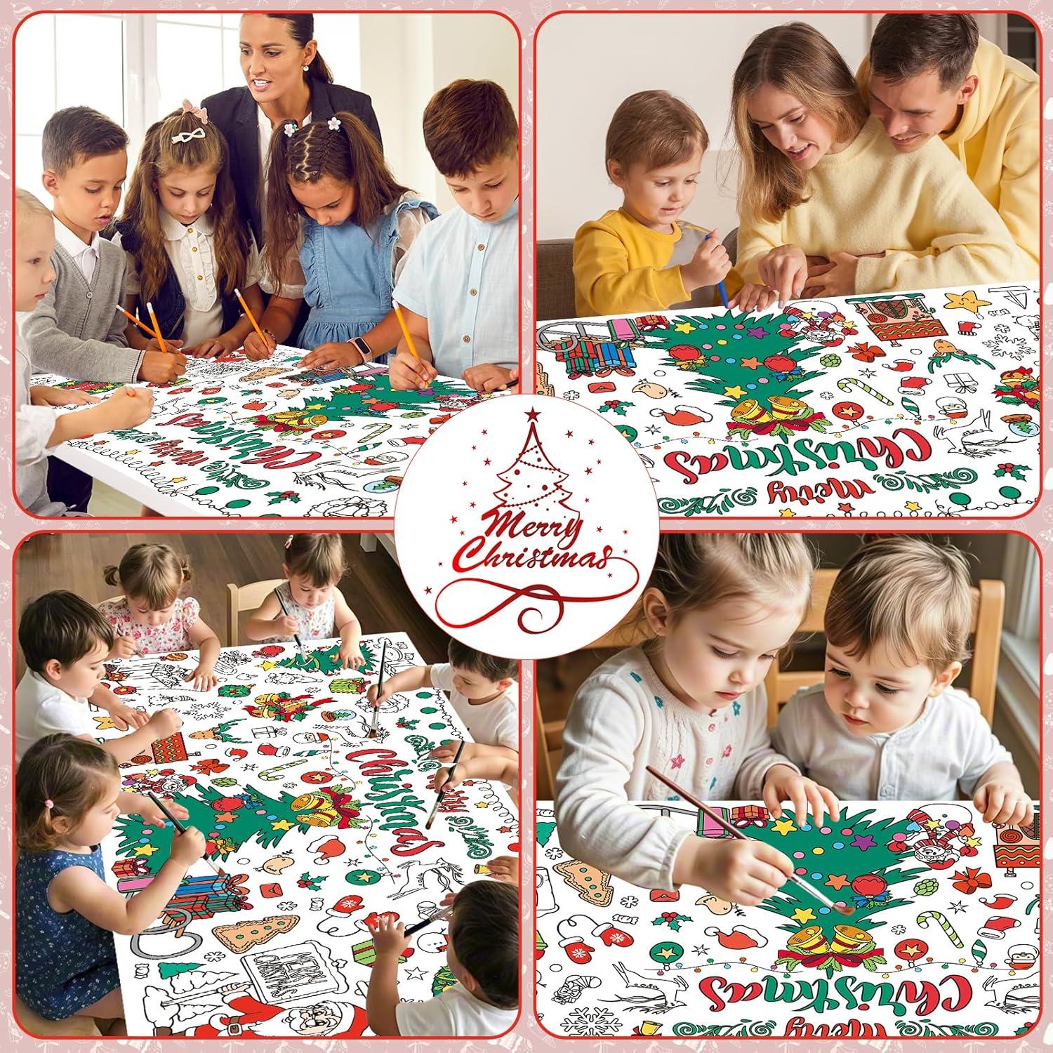 Póster para Colorear Gigante Navidad Litmitfu 76x183 cm