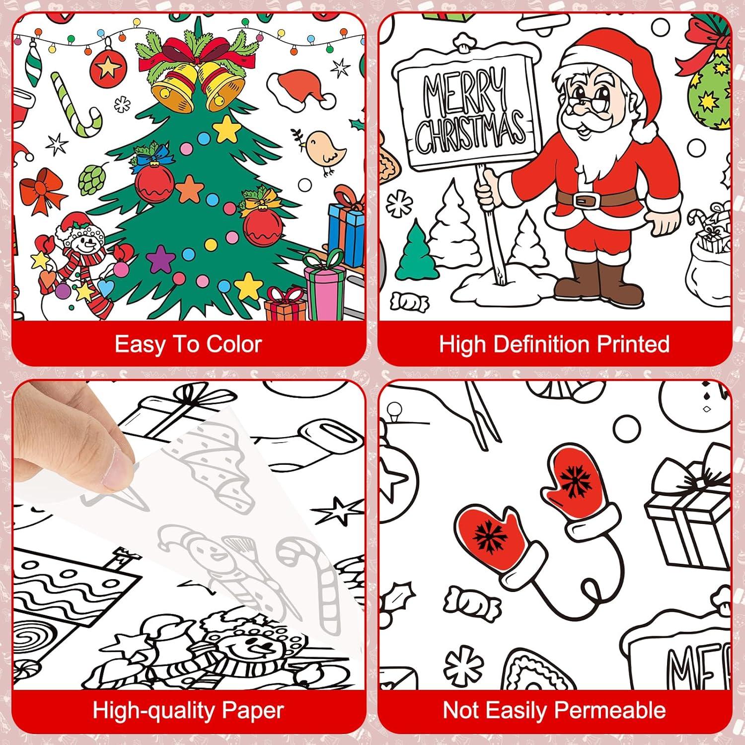 Póster para Colorear Gigante Navidad Litmitfu 76x183 cm