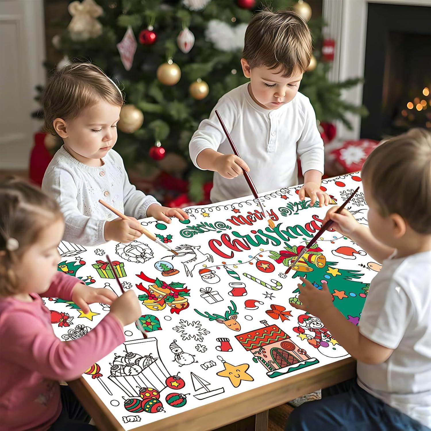 Póster para Colorear Gigante Navidad Litmitfu 76x183 cm