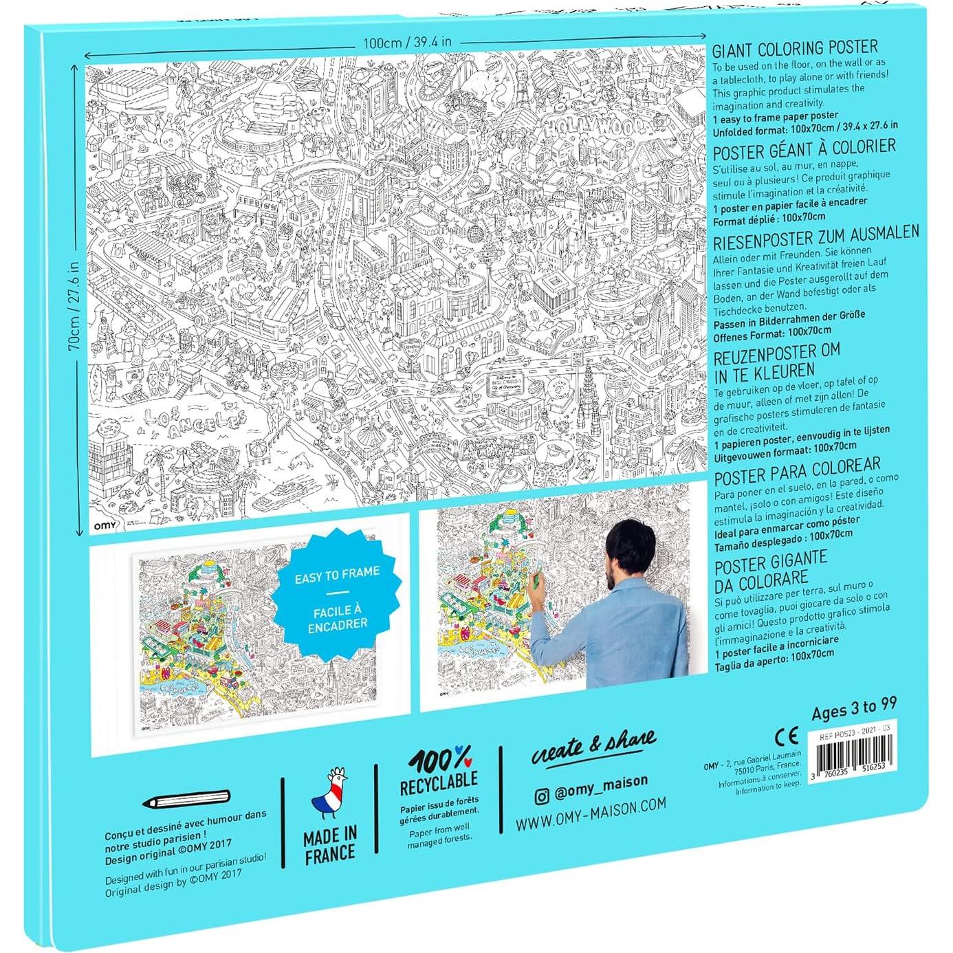 Póster para Colorear Omy Gigante Los Ángeles 101.6x71.1cm