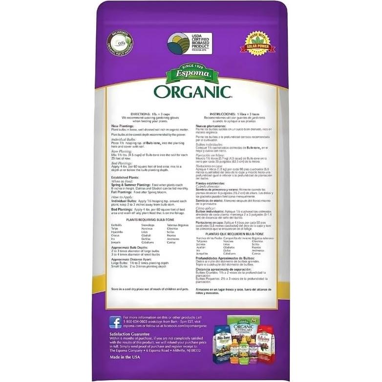 Fertilizante Orgánico para Bulbos GROVE 1.81 kg - Nutrientes Premium