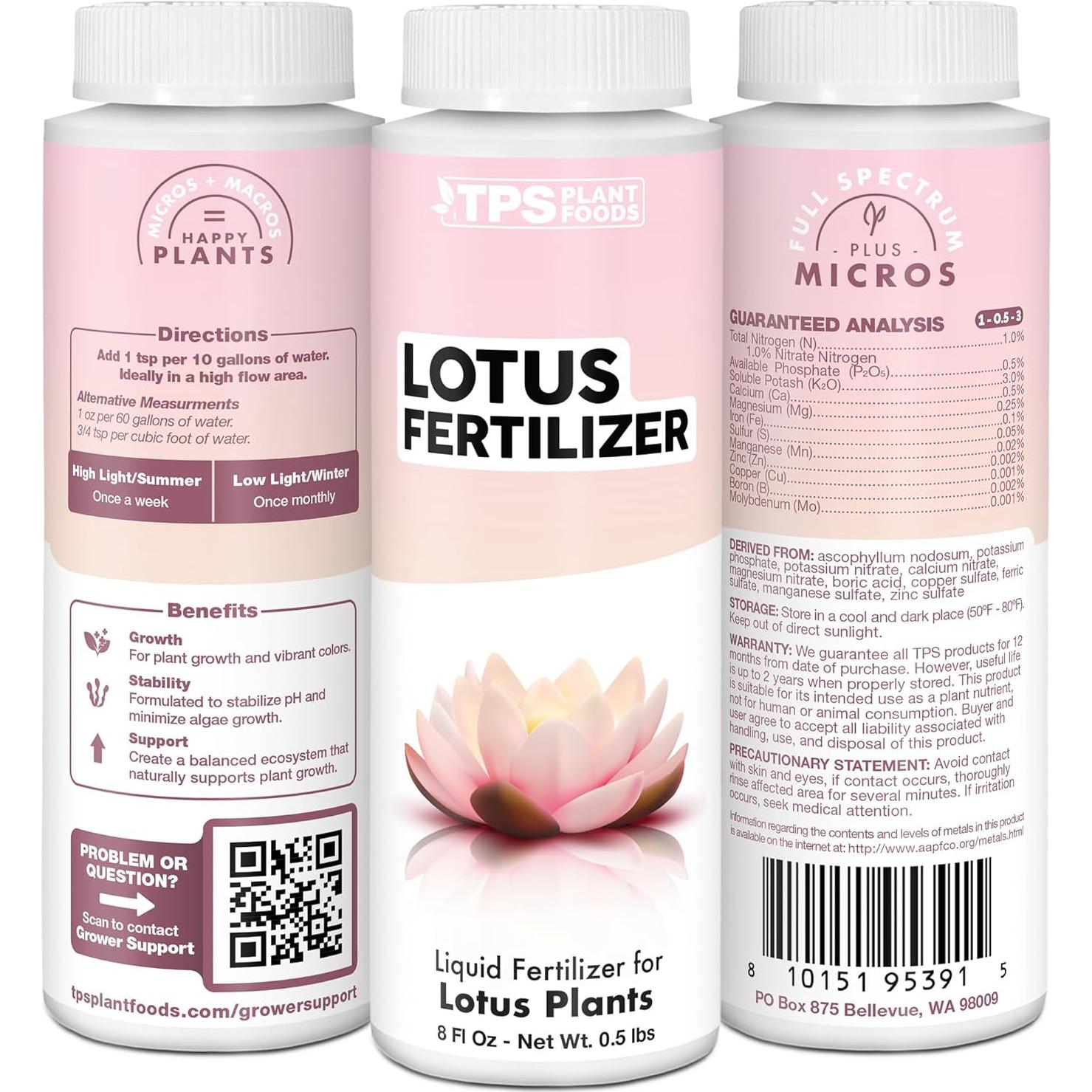 Fertilizante Completo Lotus 250ml para Plantas de Loto