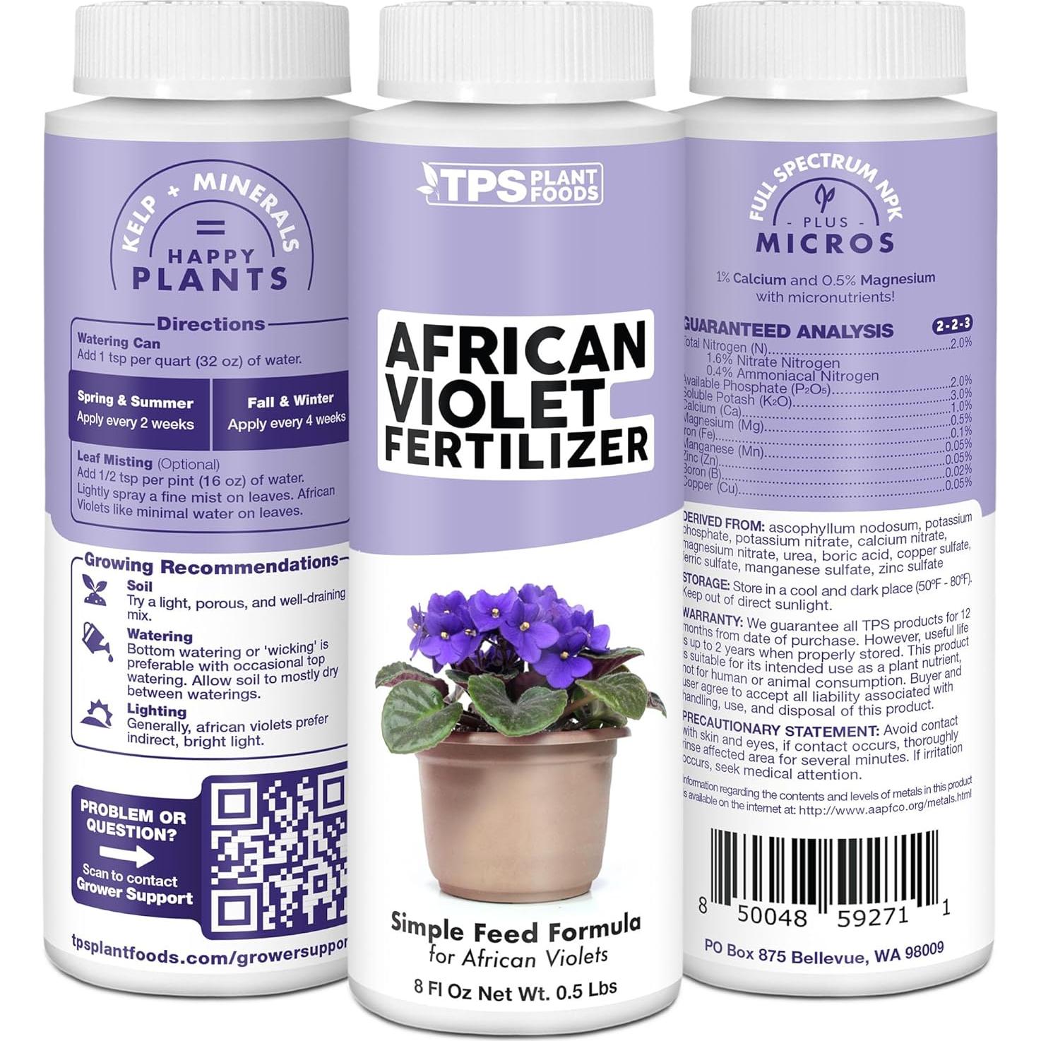 Fertilizante Líquido para Violetas Africanas TPS Nutrients 250ml