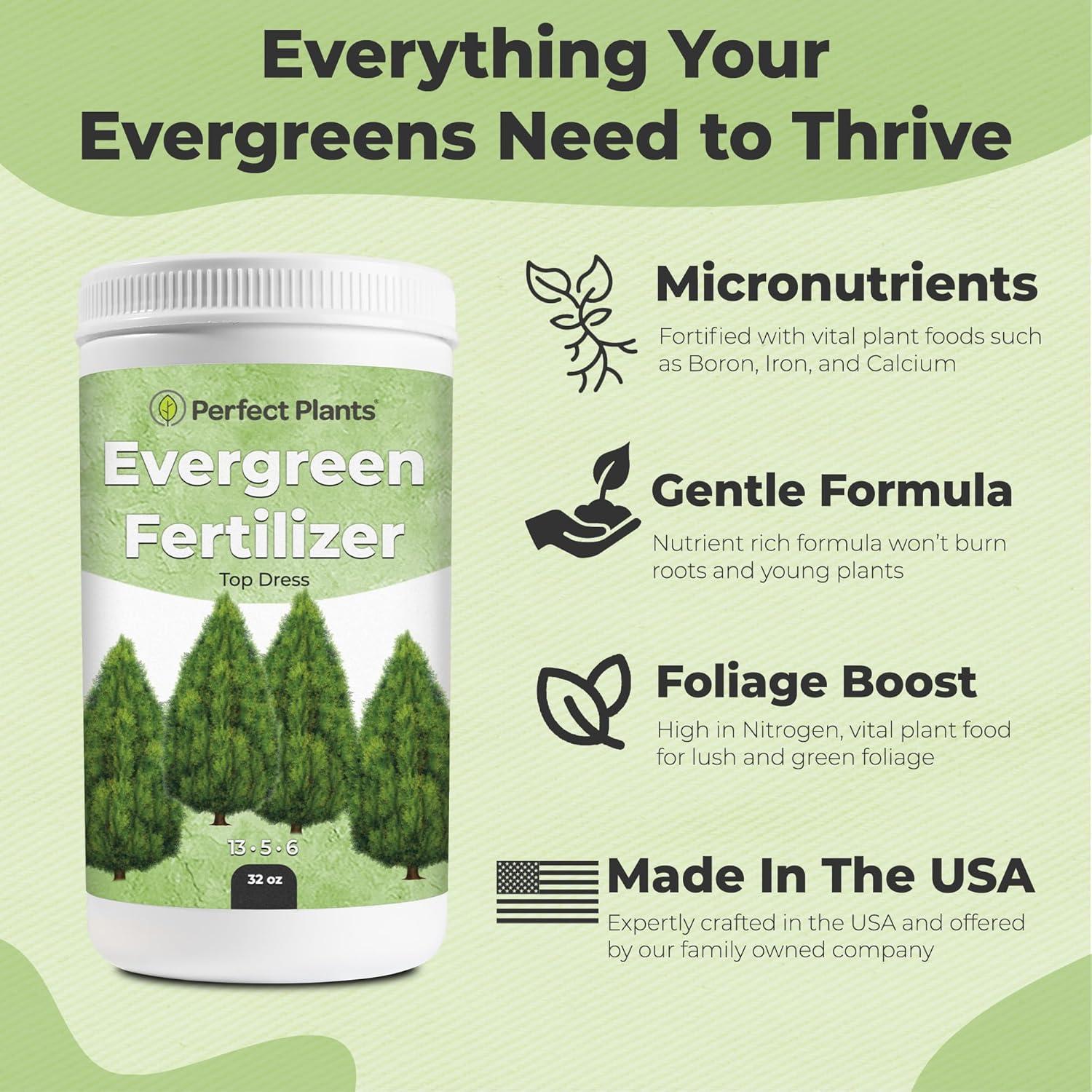 Fertilizante Granular Evergreen Perfect Plants 32oz para Árboles