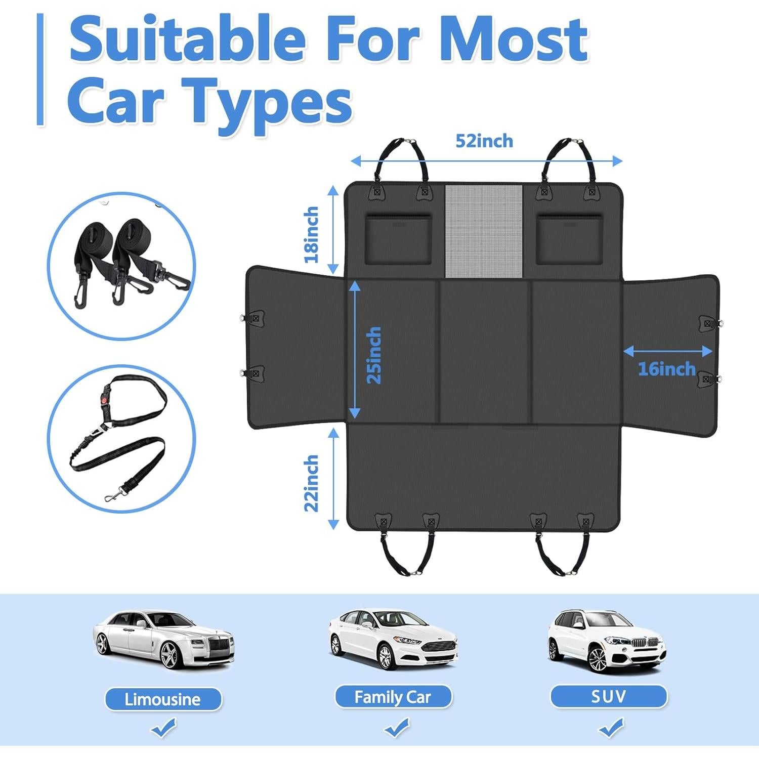 Funda de Asiento para Perros YFChangle - Impermeable y Antideslizante