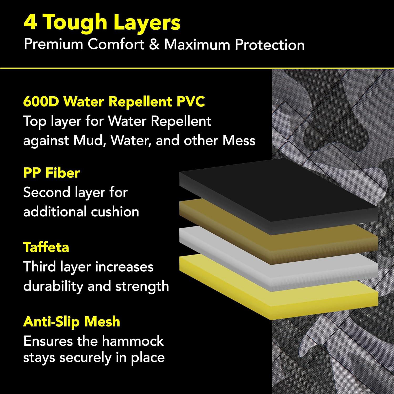 Cubierta de Asiento para Perros Meadowlark XL Impermeable Camo Gris