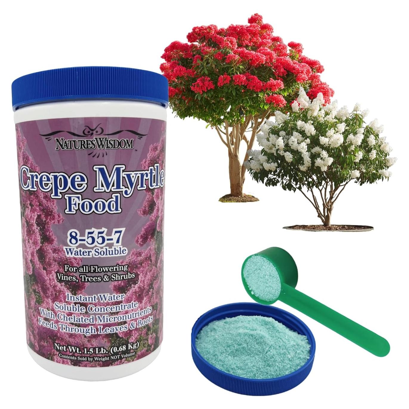 Fertilizante Natures Wisdom 8-55-7 para Crepe Myrtle 0.68 kg