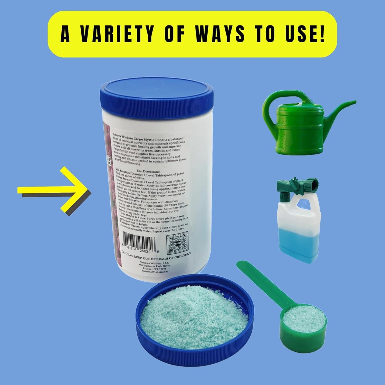 Fertilizante Natures Wisdom 8-55-7 para Crepe Myrtle 0.68 kg