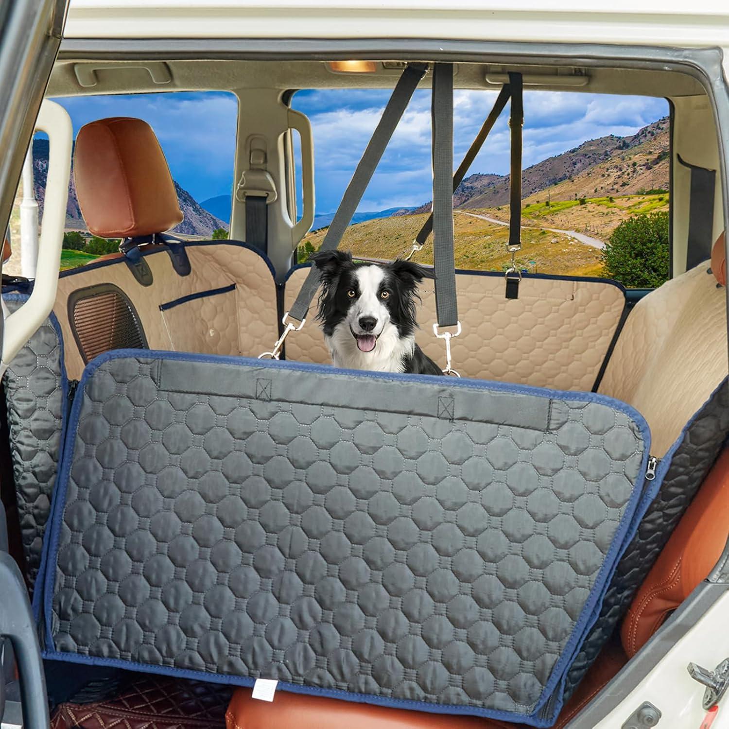 Cubierta de Asiento de Coche para Perros UCOLOFUN Beige 132x63.5cm
