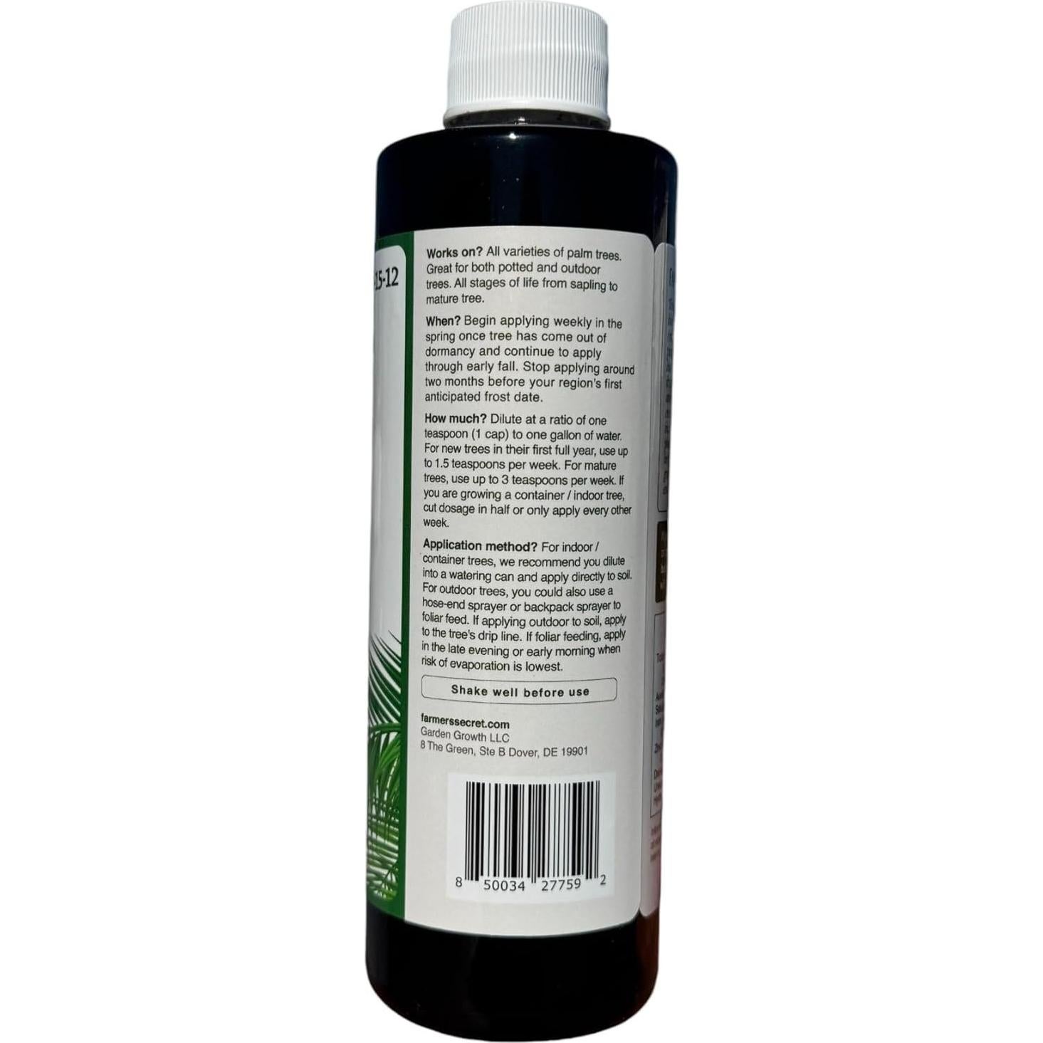 Fertilizante Booster para Palmeras Farmer's Secret 227g - Fórmula 4-15-12