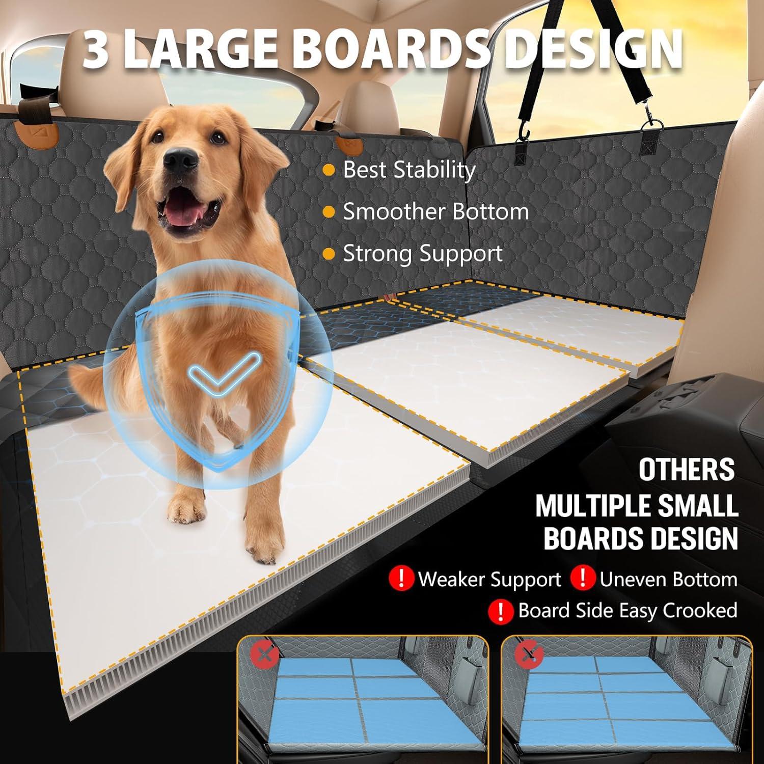 Extensor de Asiento Trasero para Perros Fuzzyearn Negro 132x64cm