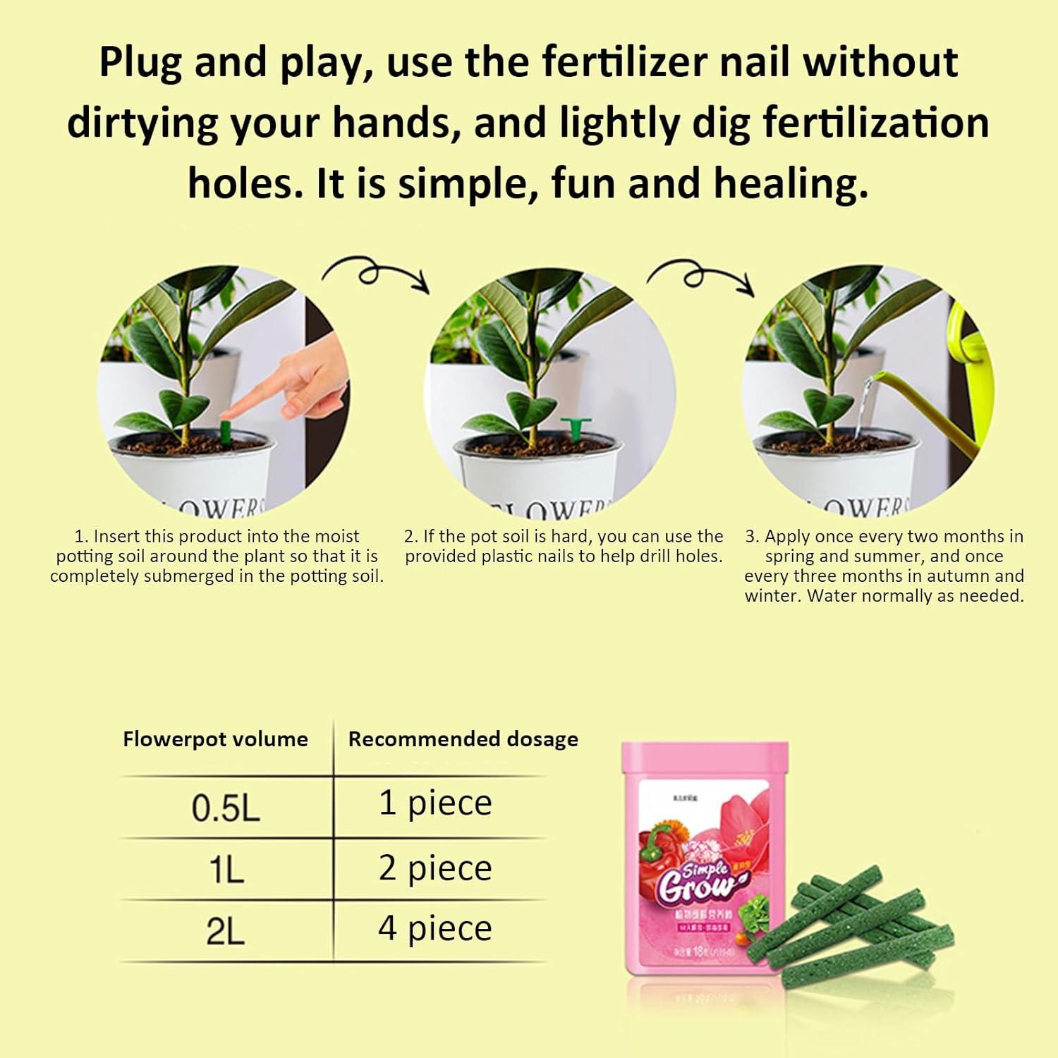 Barras de Fertilizante para Plantas FINLALO - 18 Piezas Nutrientes