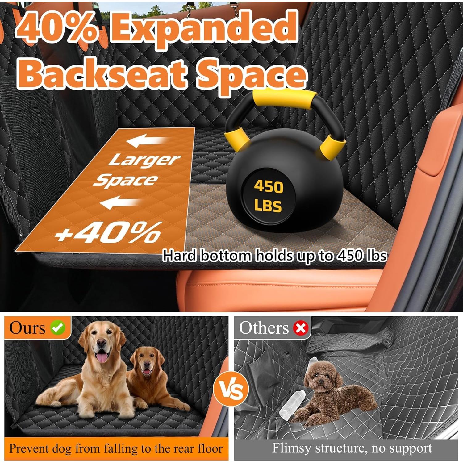 Extensor de Asiento Trasero para Perros PuppyuWill XL Impermeable
