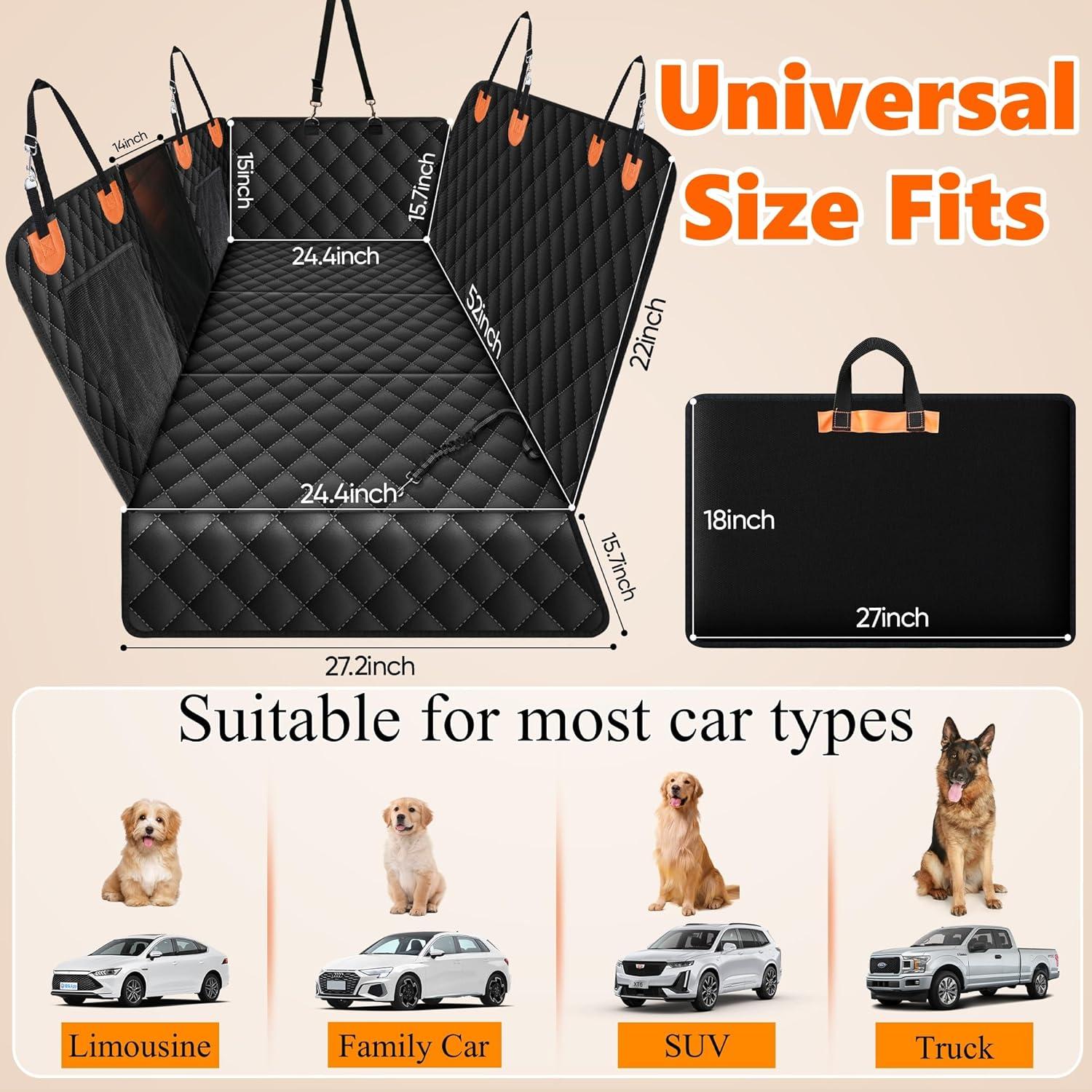 Extensor de Asiento Trasero para Perros PuppyuWill XL Impermeable