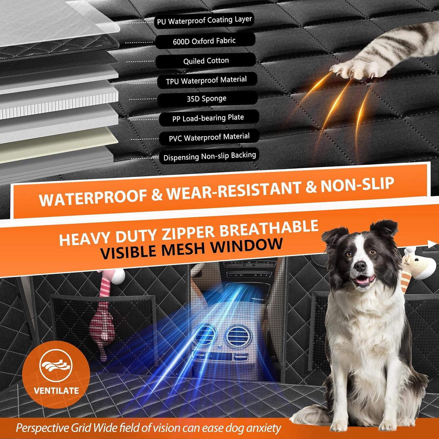 Extensor de Asiento Trasero para Perros Elufa 132x62cm Impermeable