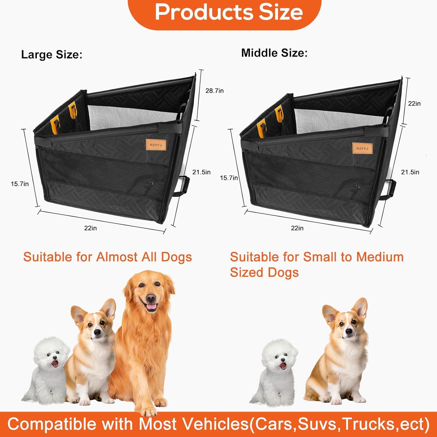 Hamaca para Perros Mediana RZFFJ - Funda Asiento Negro