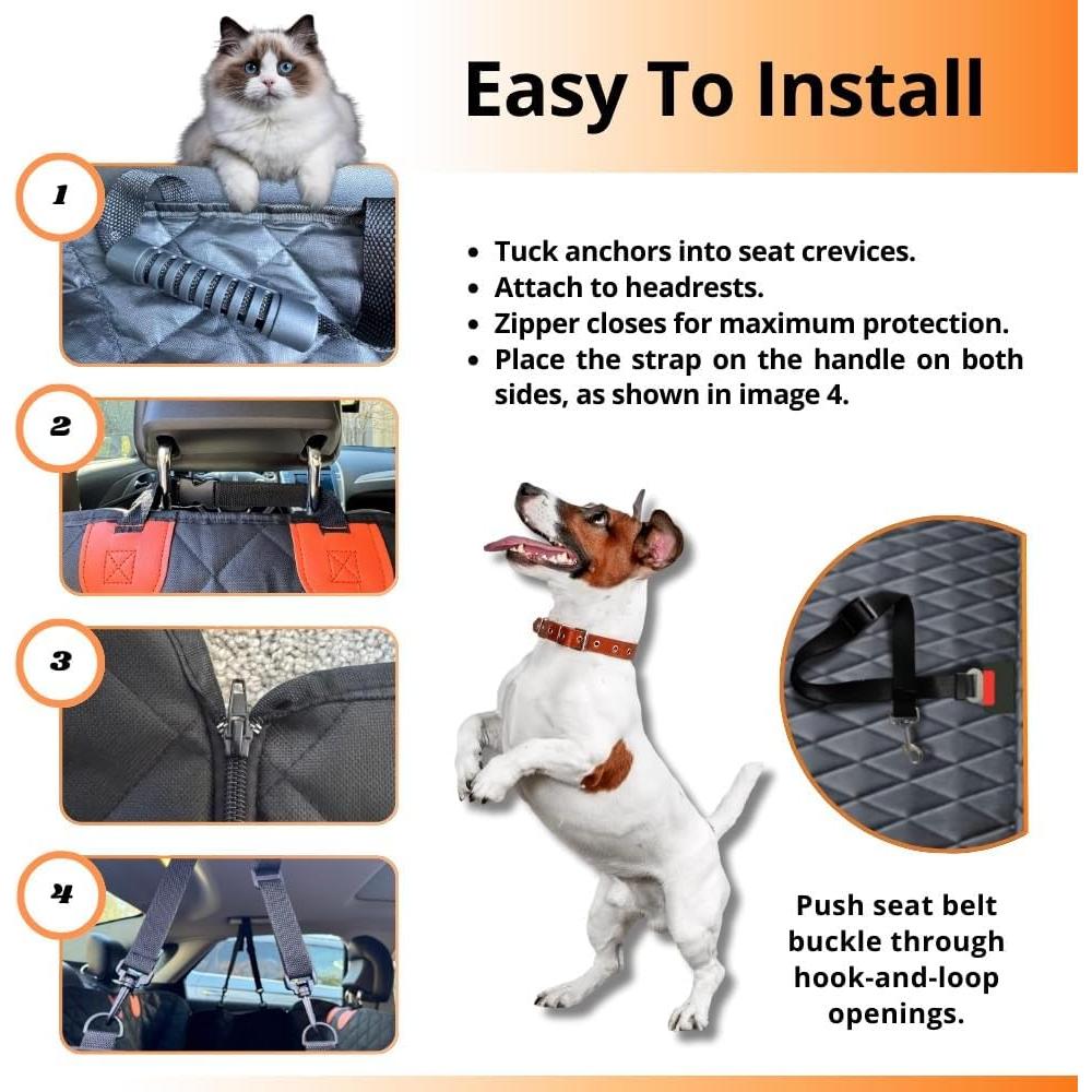 Funda de Asiento para Perros YonaKnows - Impermeable y Antideslizante