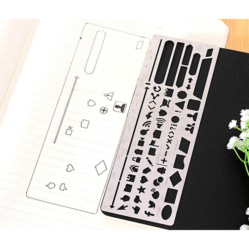 Juego de Plantillas para Bullet Journal Alimitopia - 4 Piezas Acero Inoxidable