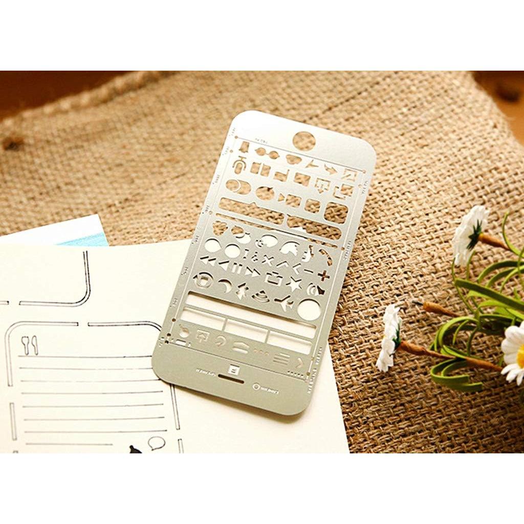 Juego de Plantillas para Bullet Journal Alimitopia - 4 Piezas Acero Inoxidable