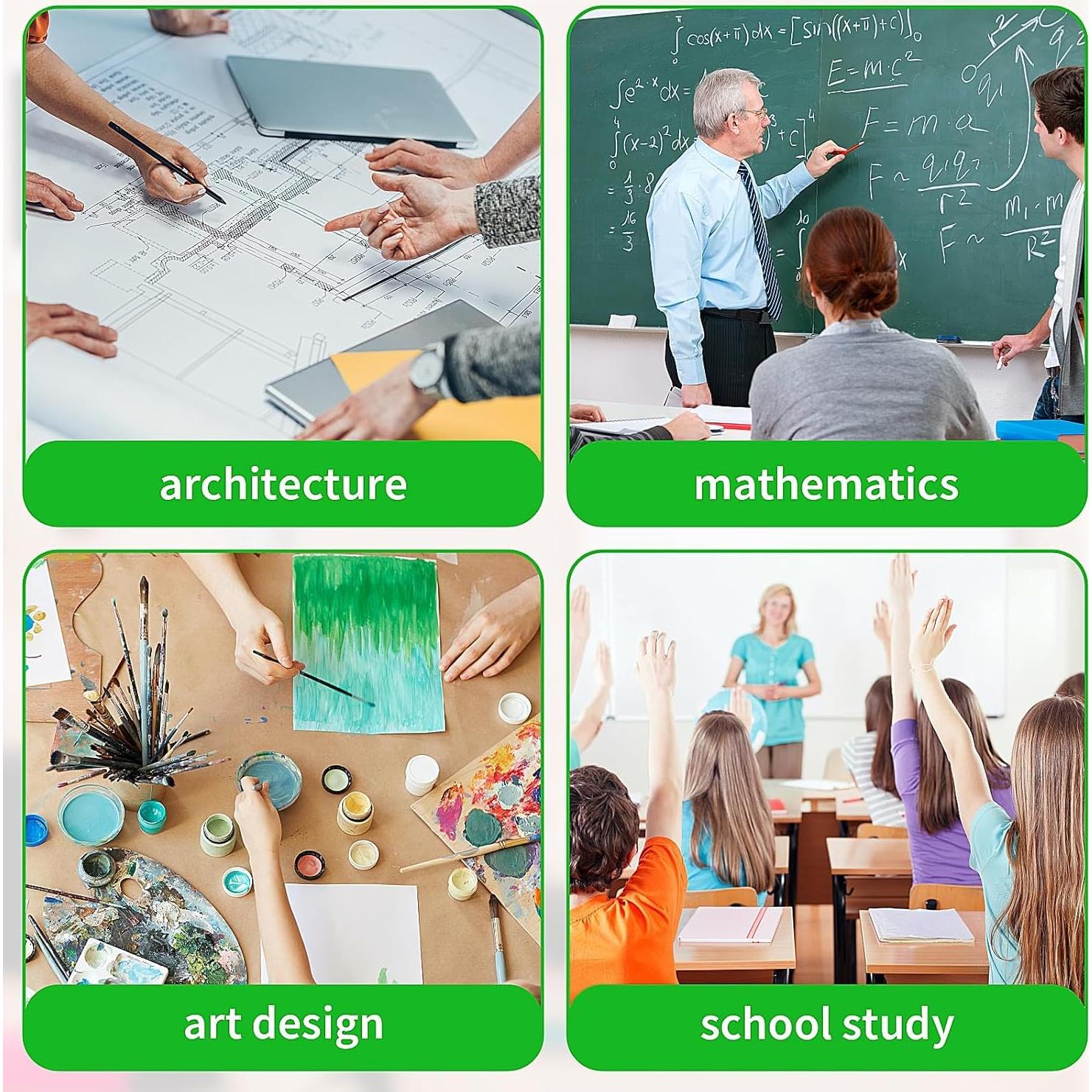 Plantilla de Círculo 5 Piezas Geometría Plástico Pretwad