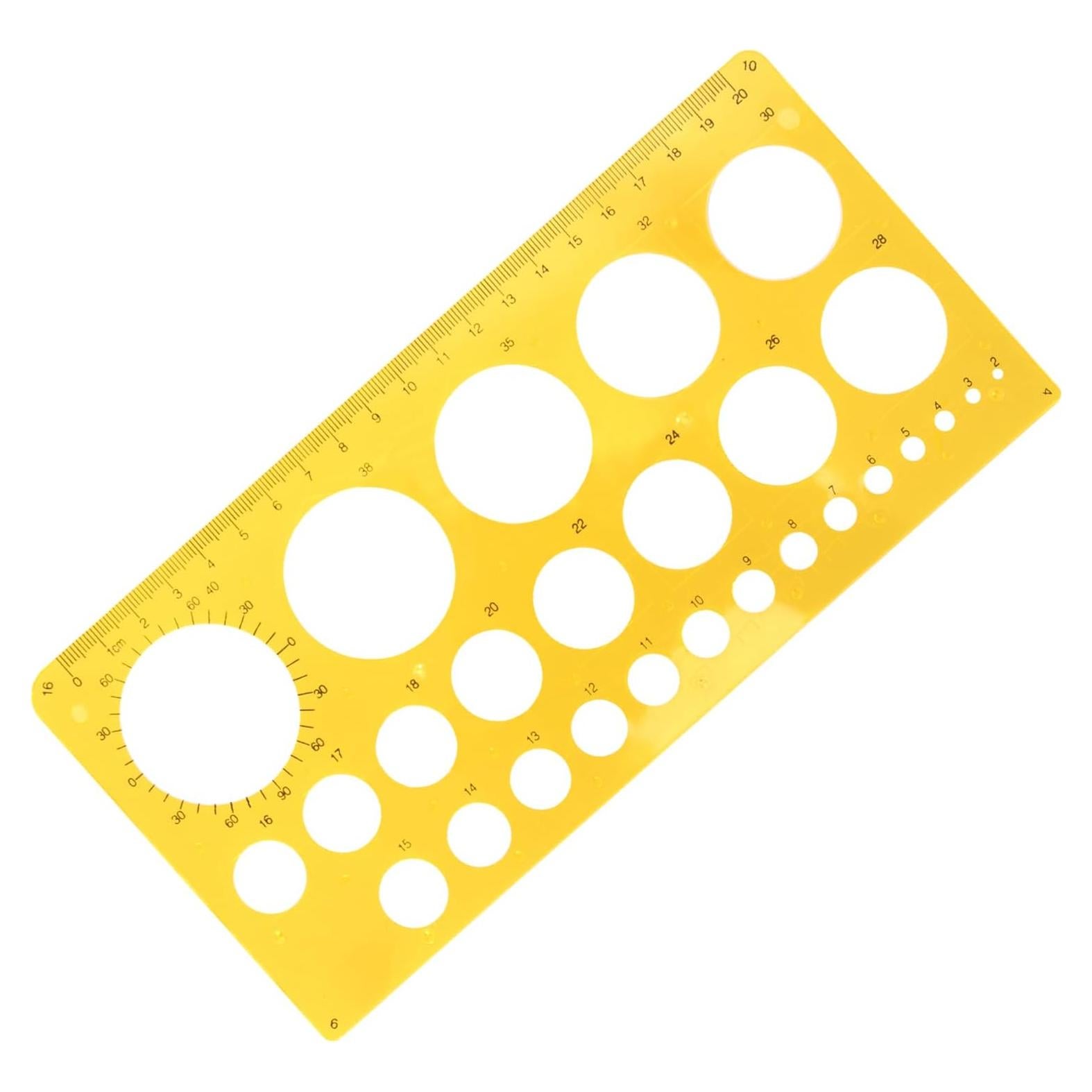 Plantilla de Círculo Plástico Aruicheng 22x10.5cm Multifuncional