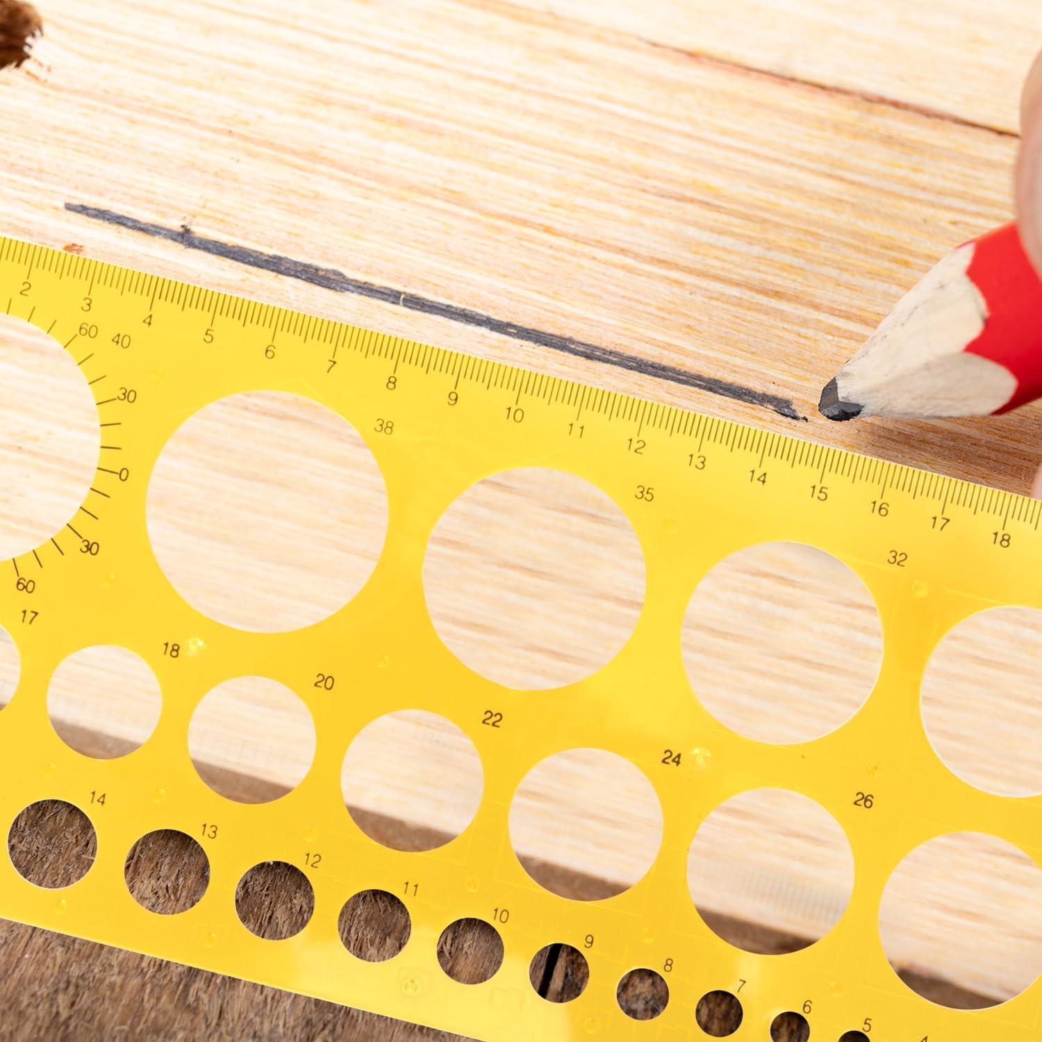 Plantilla de Círculo Plástico Aruicheng 22x10.5cm Multifuncional