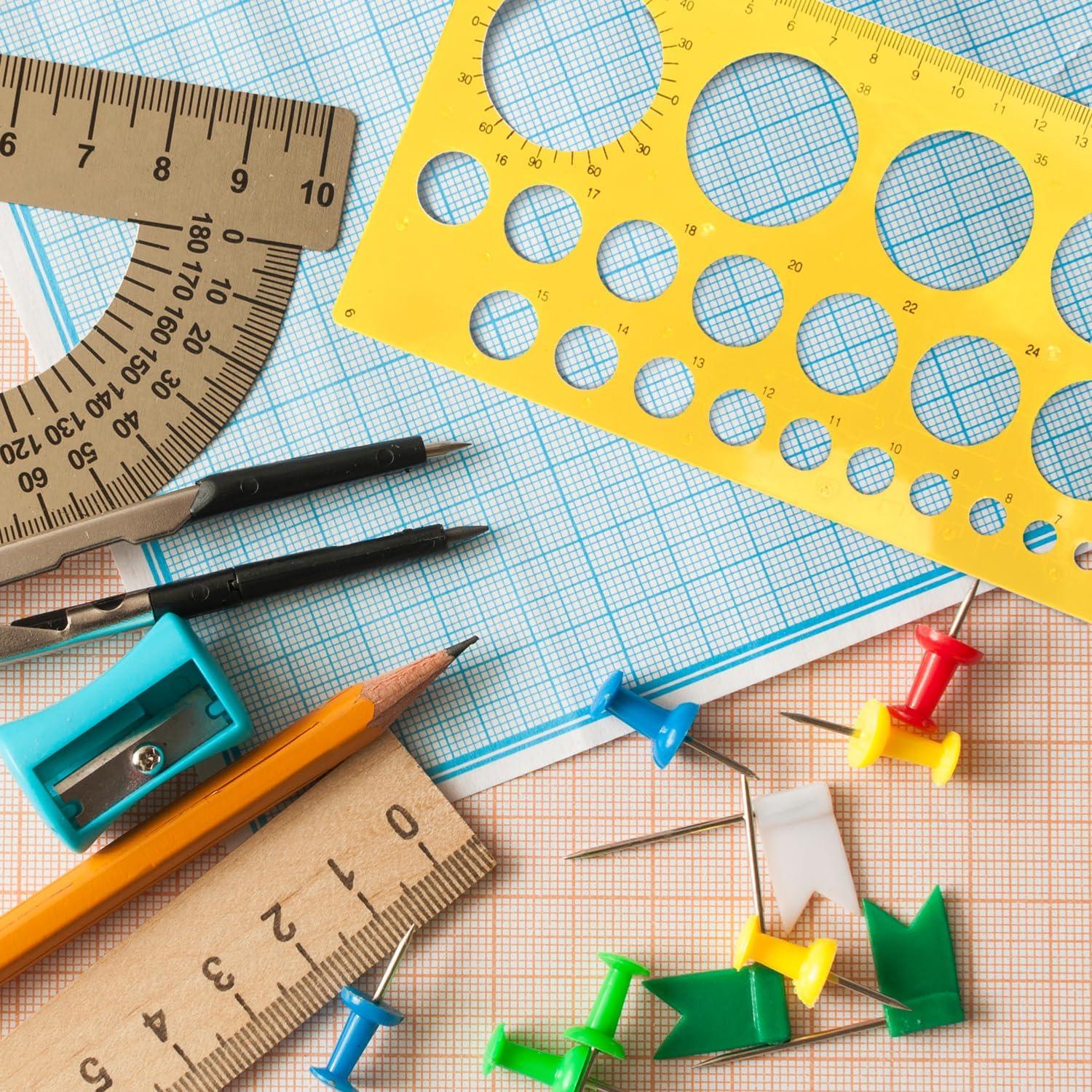 Plantilla de Círculo Plástico Aruicheng 22x10.5cm Multifuncional