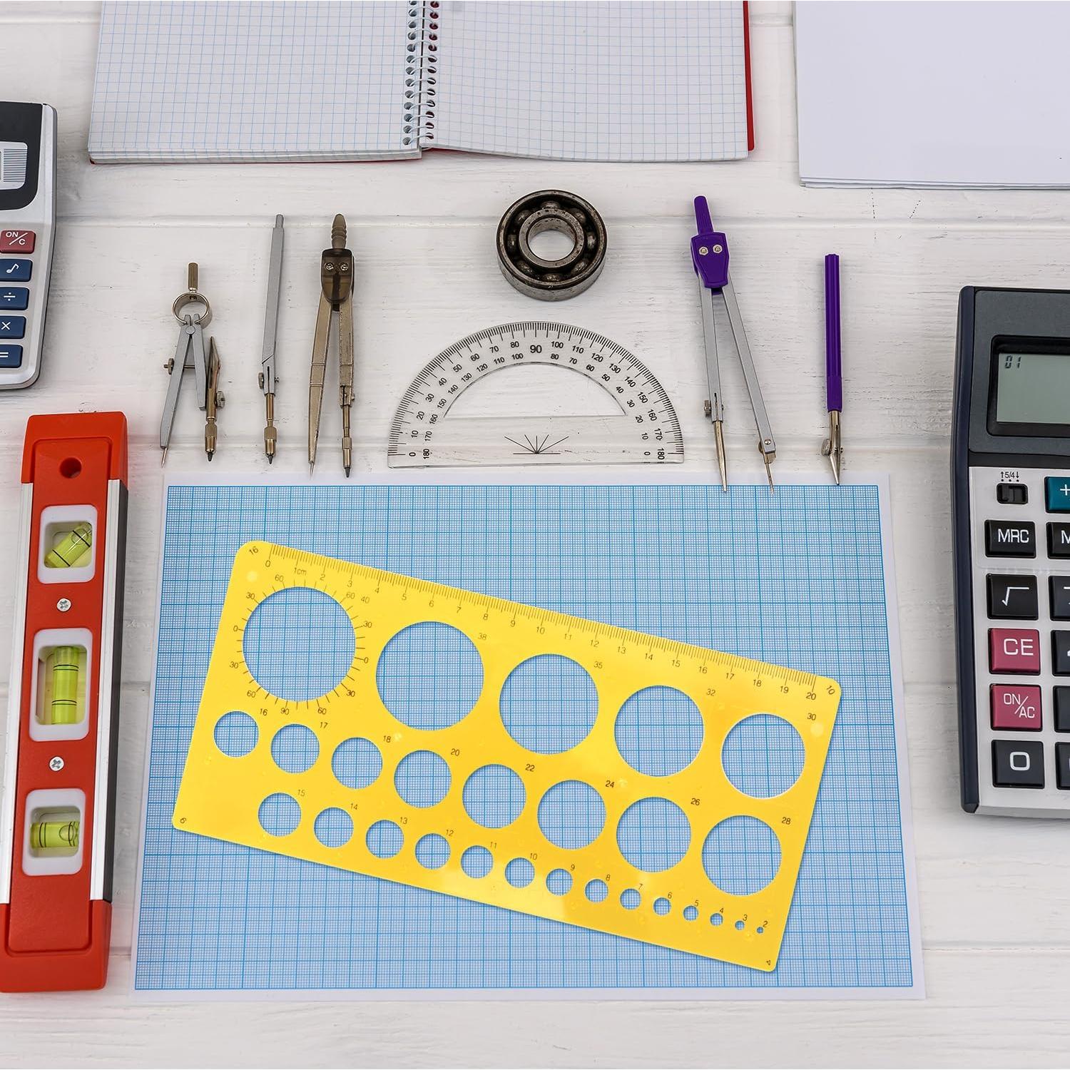 Plantilla de Círculo Plástico Aruicheng 22x10.5cm Multifuncional