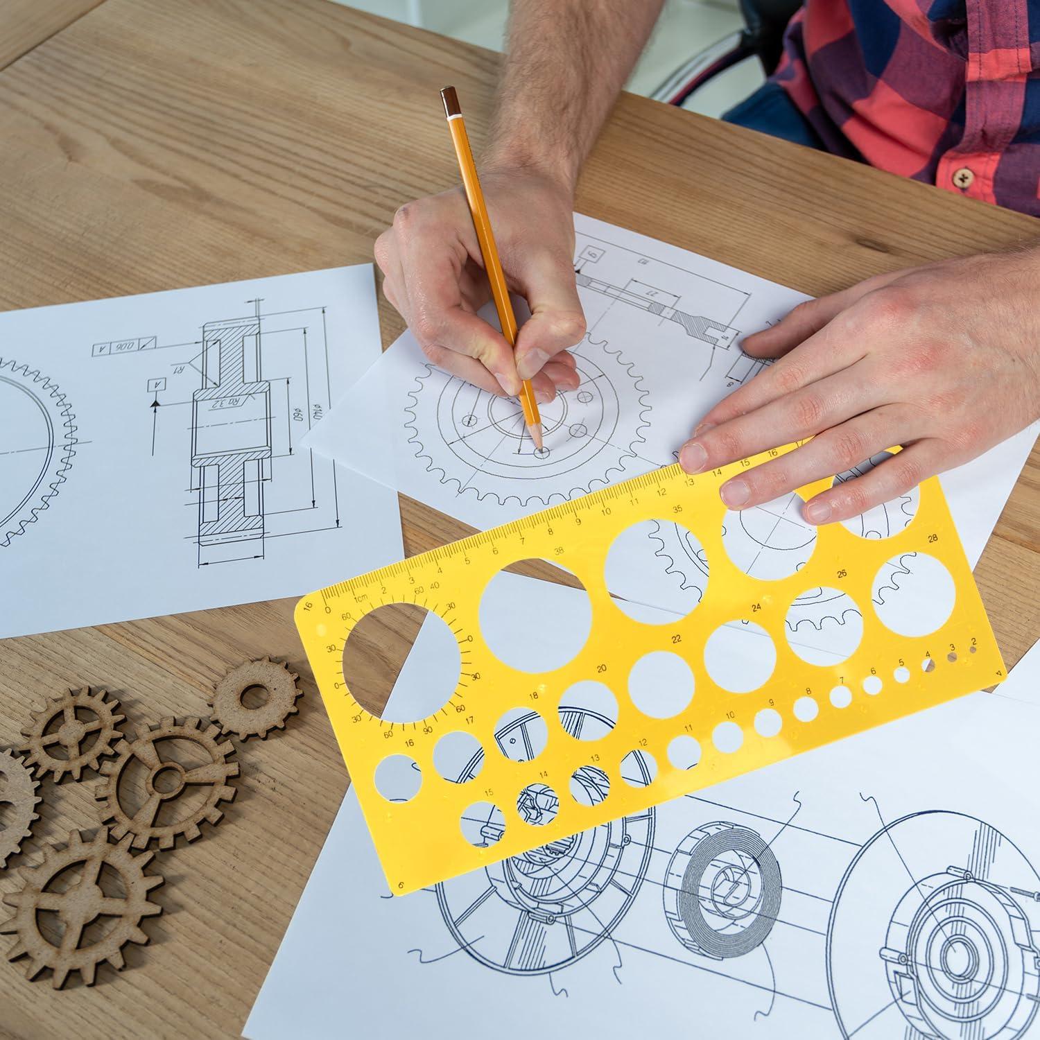 Plantilla de Círculo Plástico Aruicheng 22x10.5cm Multifuncional