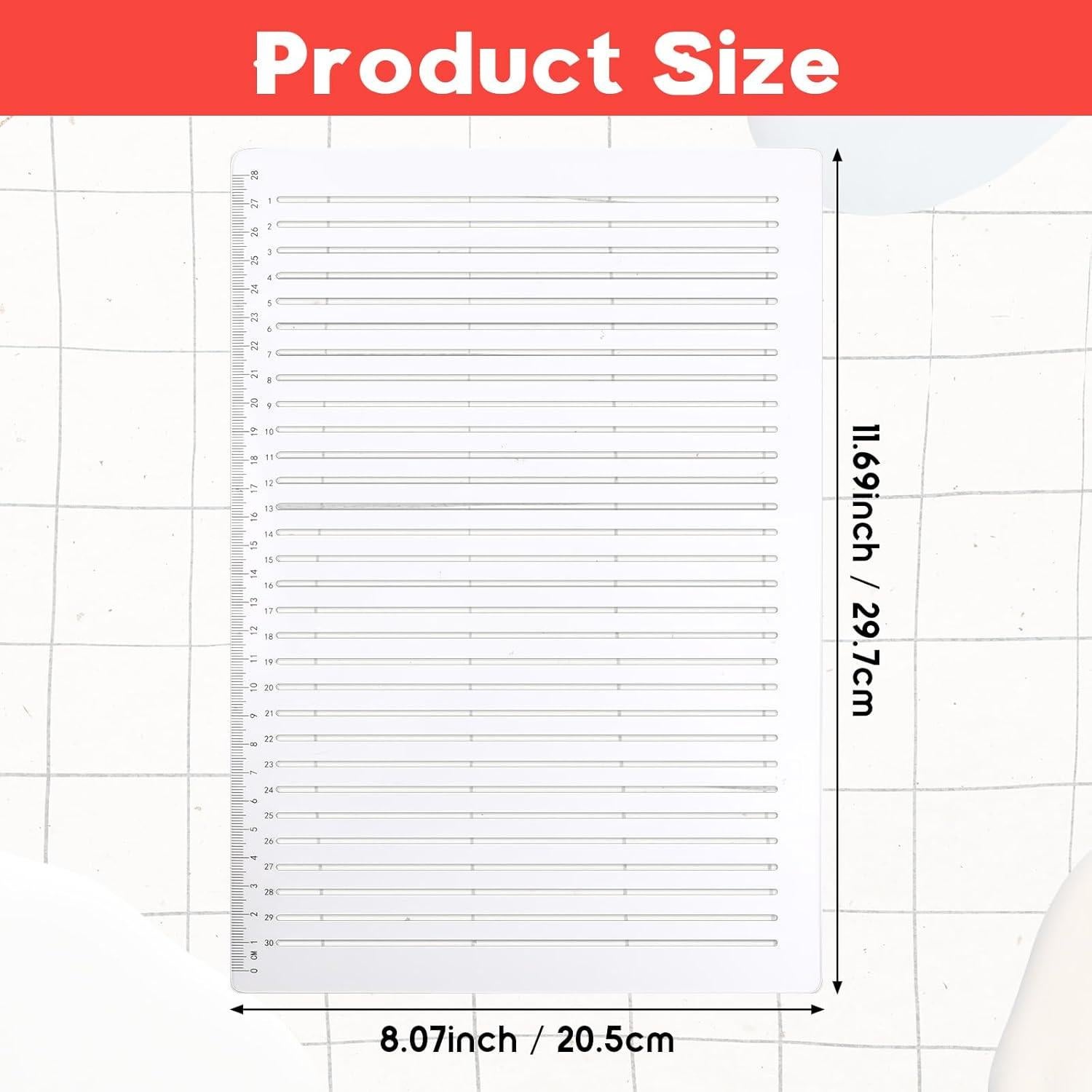 Plantilla de línea recta Sorcristy 29.7x20.5 cm PVC transparente