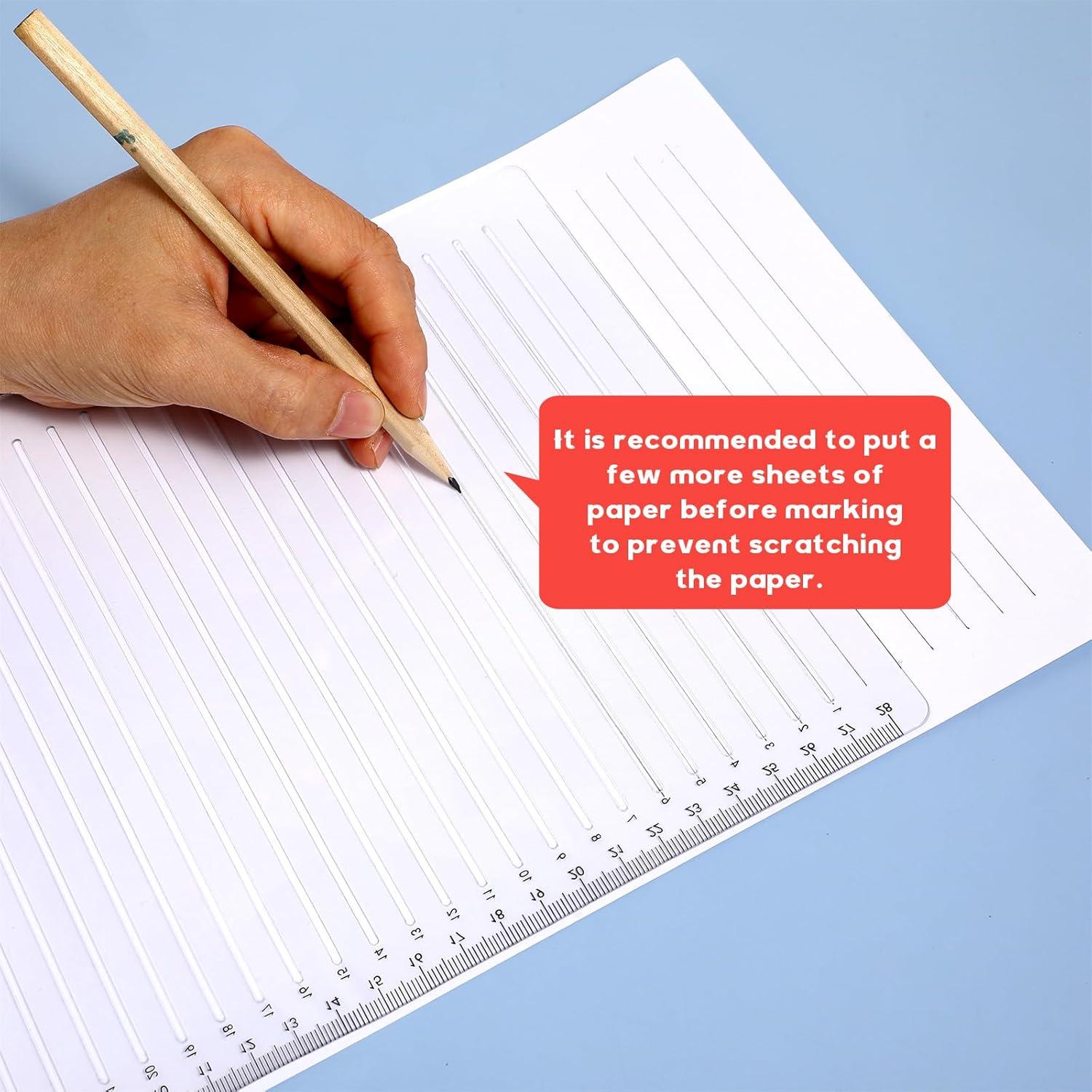 Plantilla de línea recta Sorcristy 29.7x20.5 cm PVC transparente