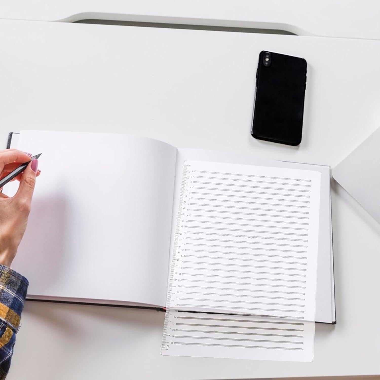 Plantilla de línea recta Sorcristy 29.7x20.5 cm PVC transparente