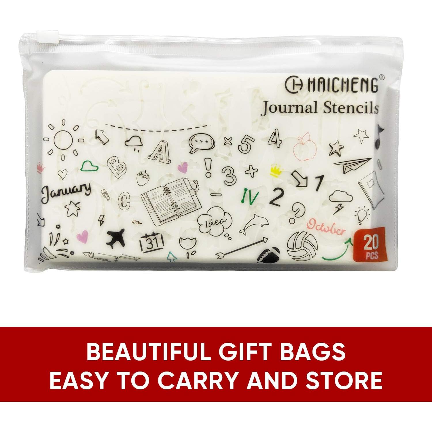 30 Plantillas para Diario CH HAICHENG 10x18 cm Reutilizables