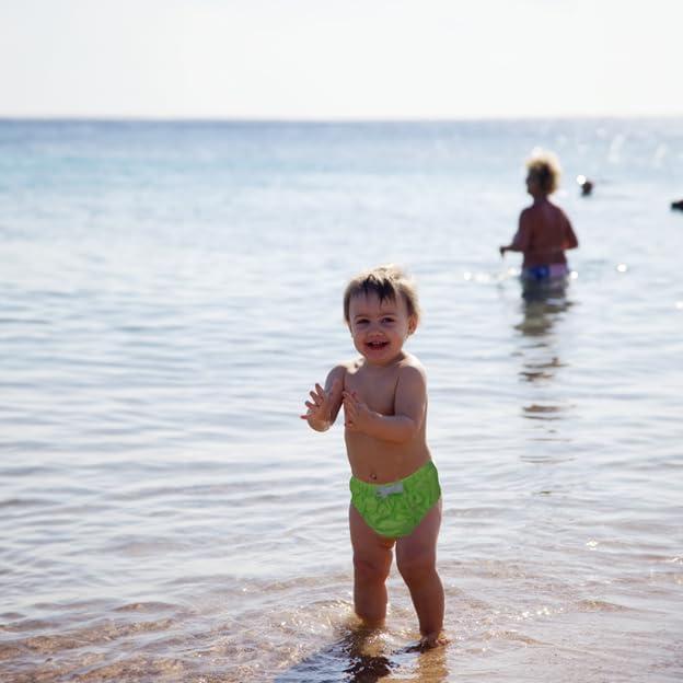 Pañal de Natación Reutilizable KaWaii Baby Azul Verde 2 Unidades