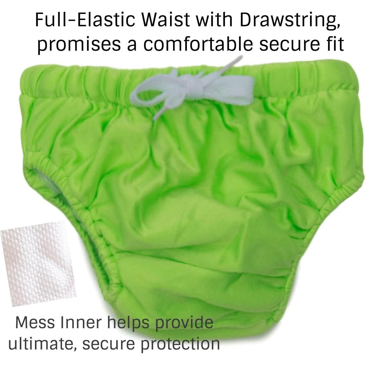 Pañal de Natación Reutilizable KaWaii Baby Azul Verde 2 Unidades