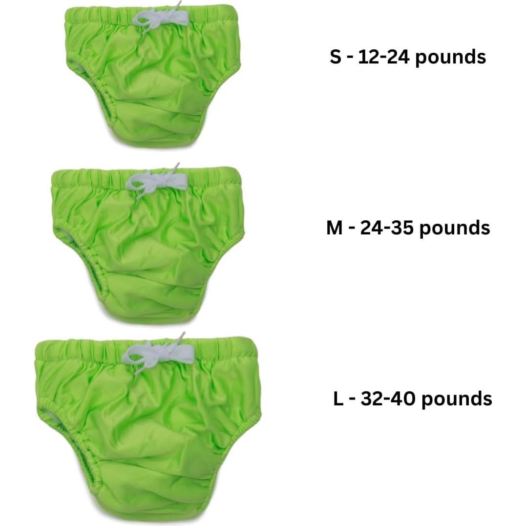 Pañal de Natación Reutilizable KaWaii Baby Azul Verde 2 Unidades