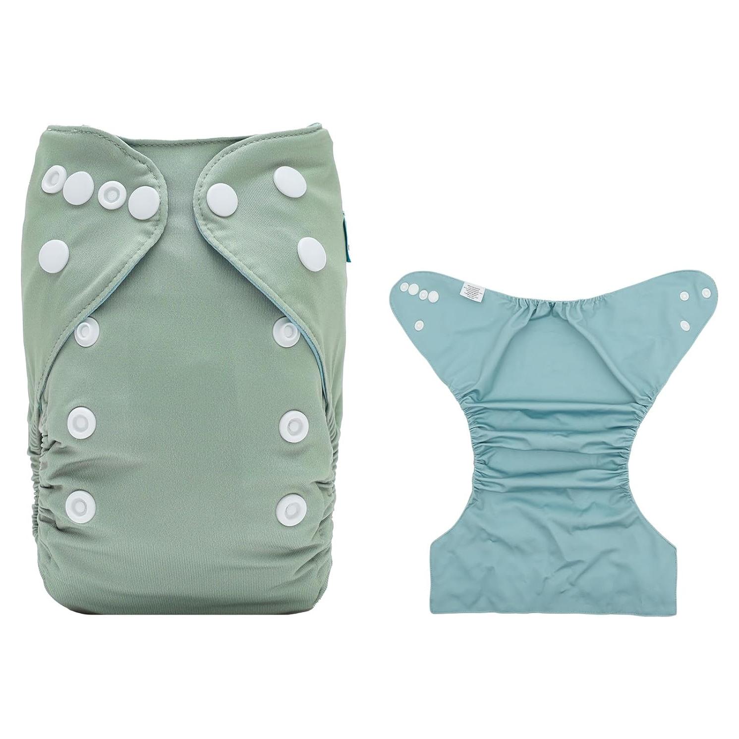 Cubierta de Pañal de Tela ALVABABY SCDC03 Verde Claro