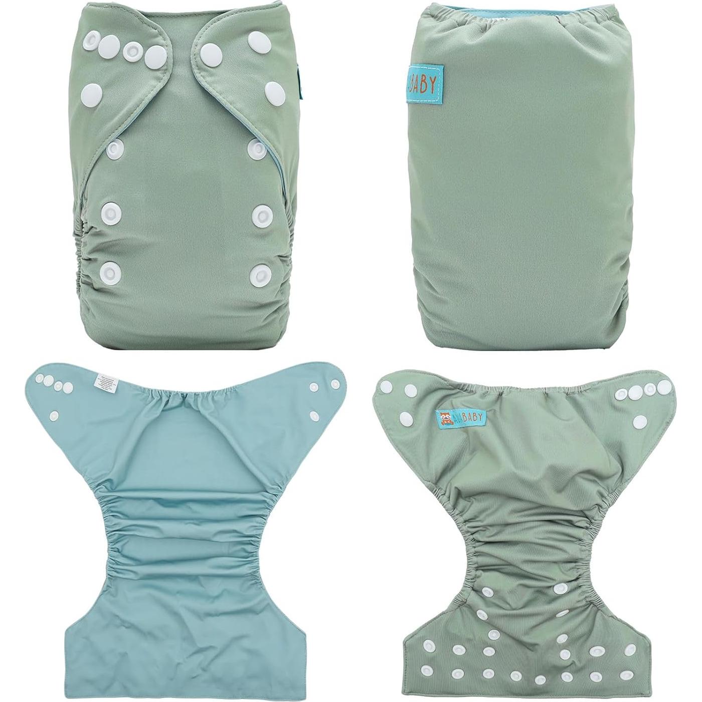 Cubierta de Pañal de Tela ALVABABY SCDC03 Verde Claro