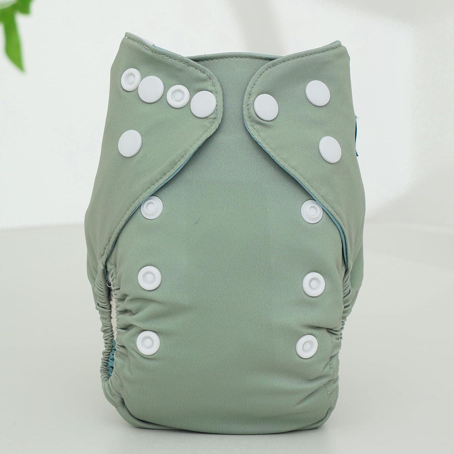 Cubierta de Pañal de Tela ALVABABY SCDC03 Verde Claro